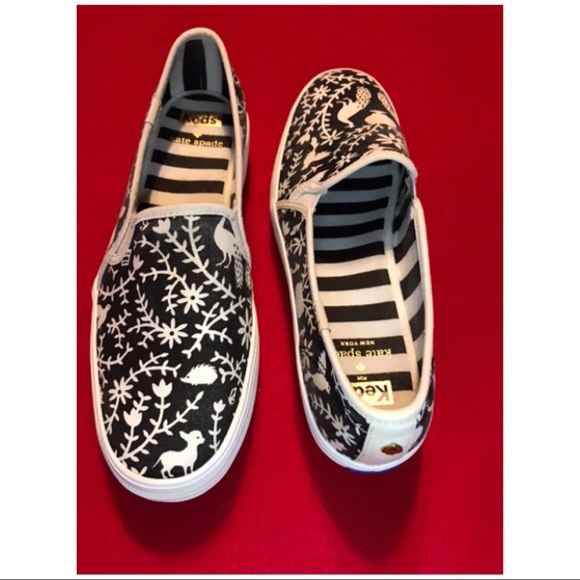 KEDS/KateSpade Triple Decker in White /Black Otomi - Picture 4 of 8